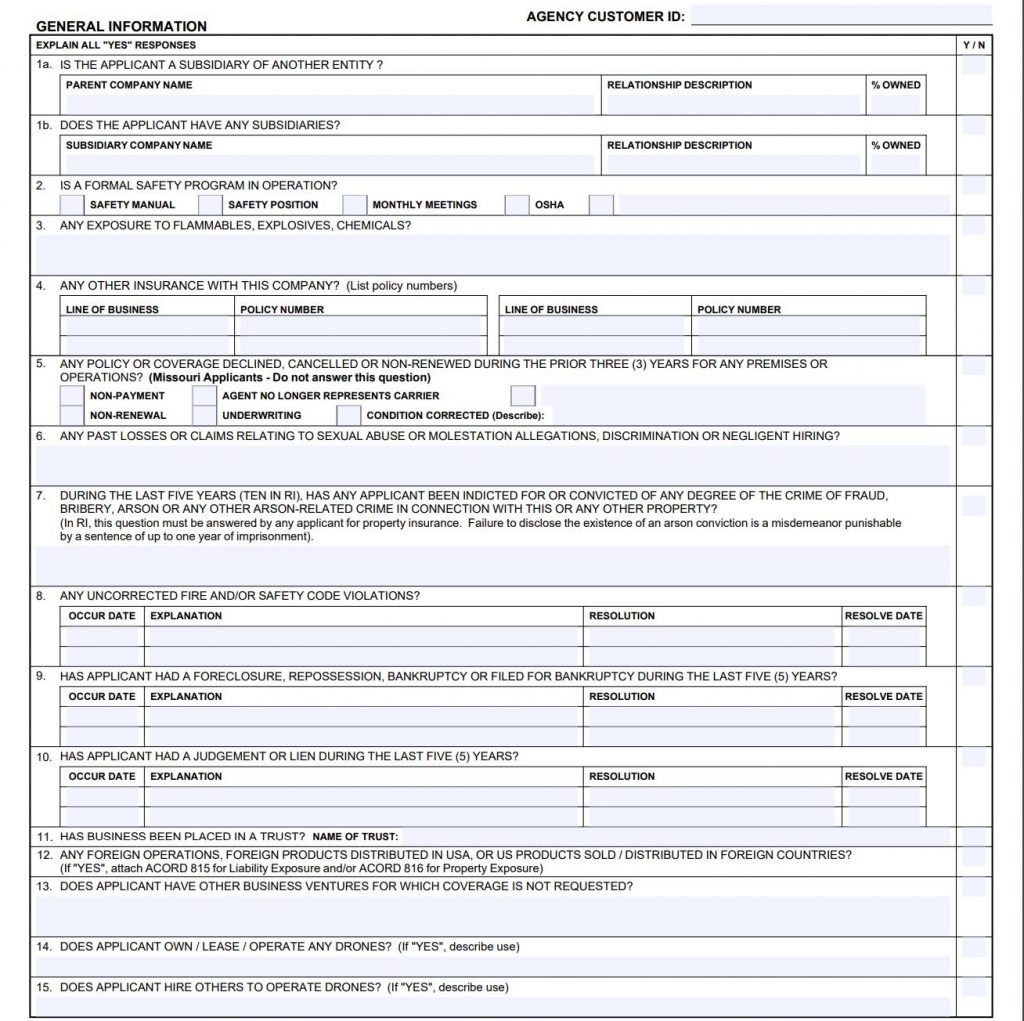 Acord 125 General information