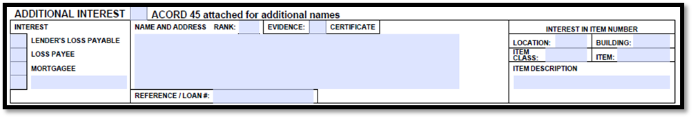 Acord 140 Additional Interest