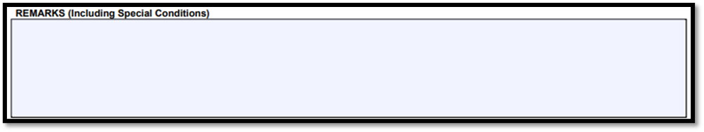 Acord 27 Remarks