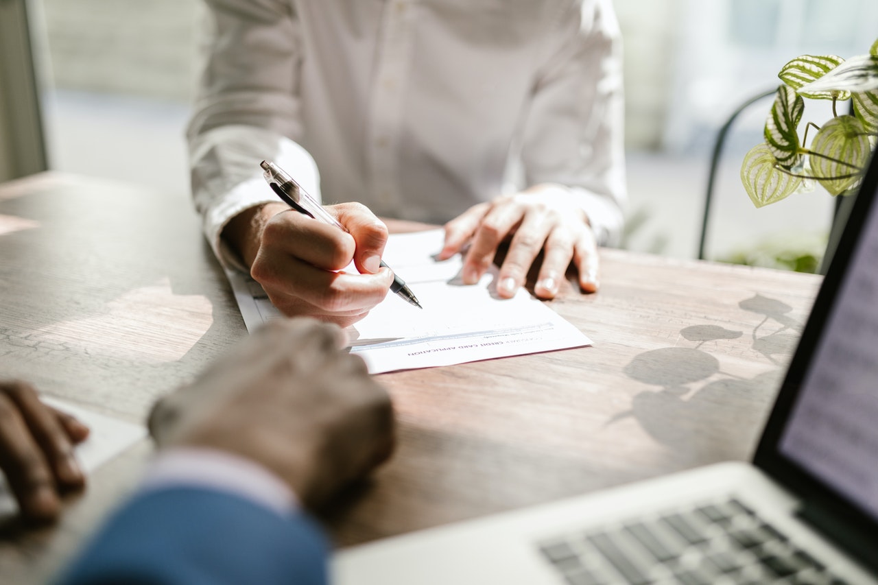 Two insurance agents working on a submission together