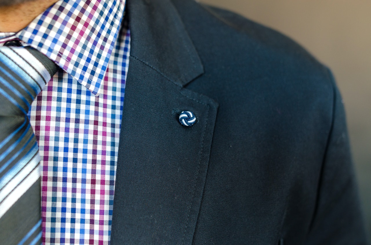 Close up of insurance agent wearing suit and tie