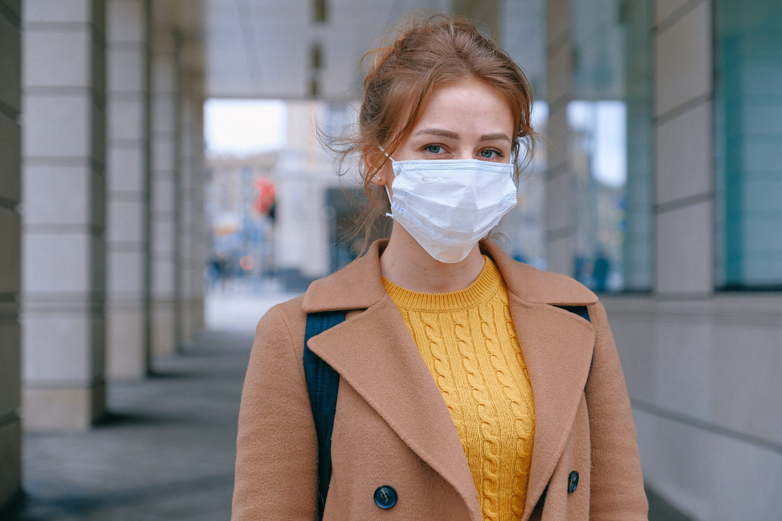 Woman wearing mask in pandemic