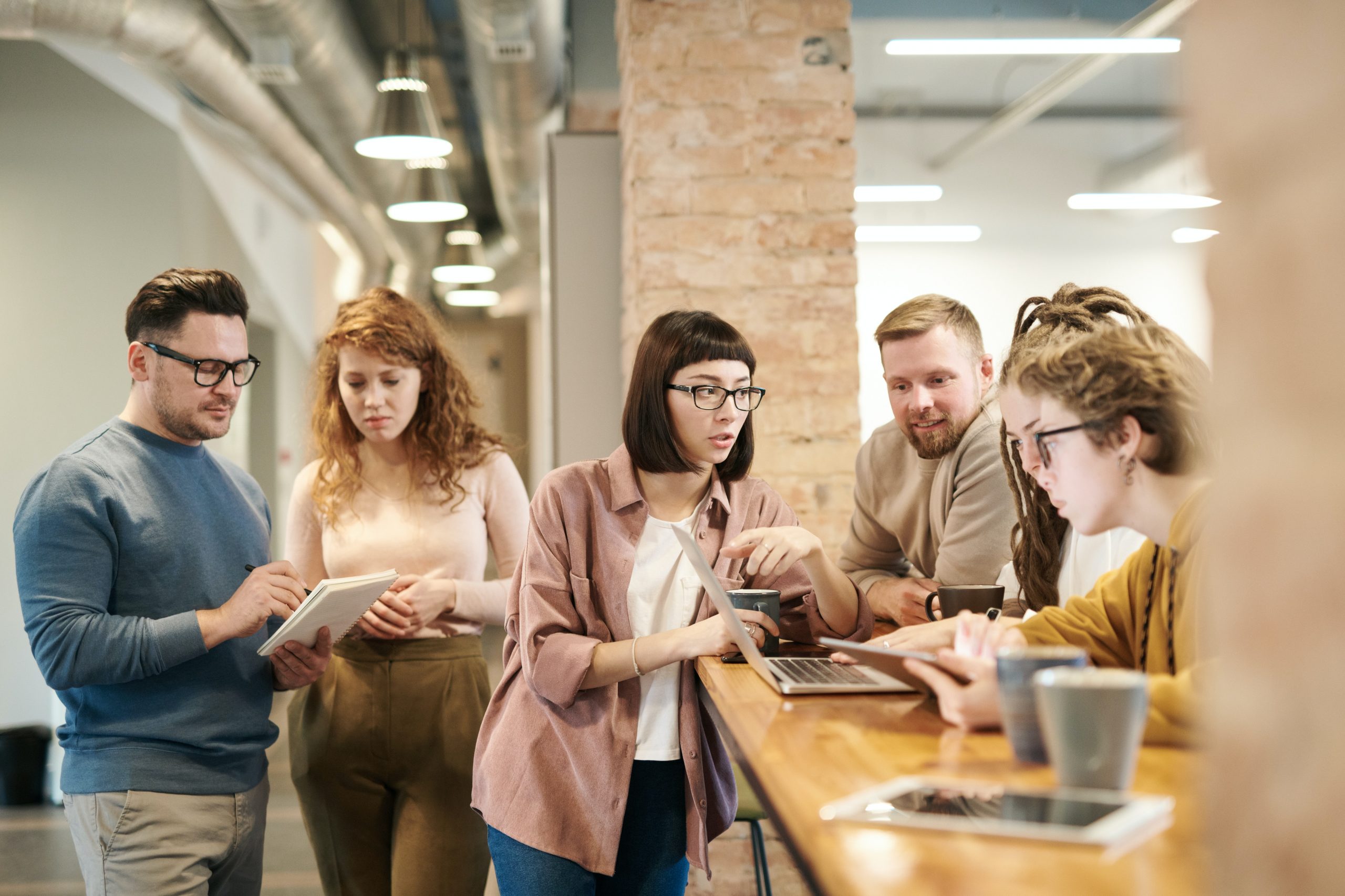 Group of Coworkers discussing insurance agency issues