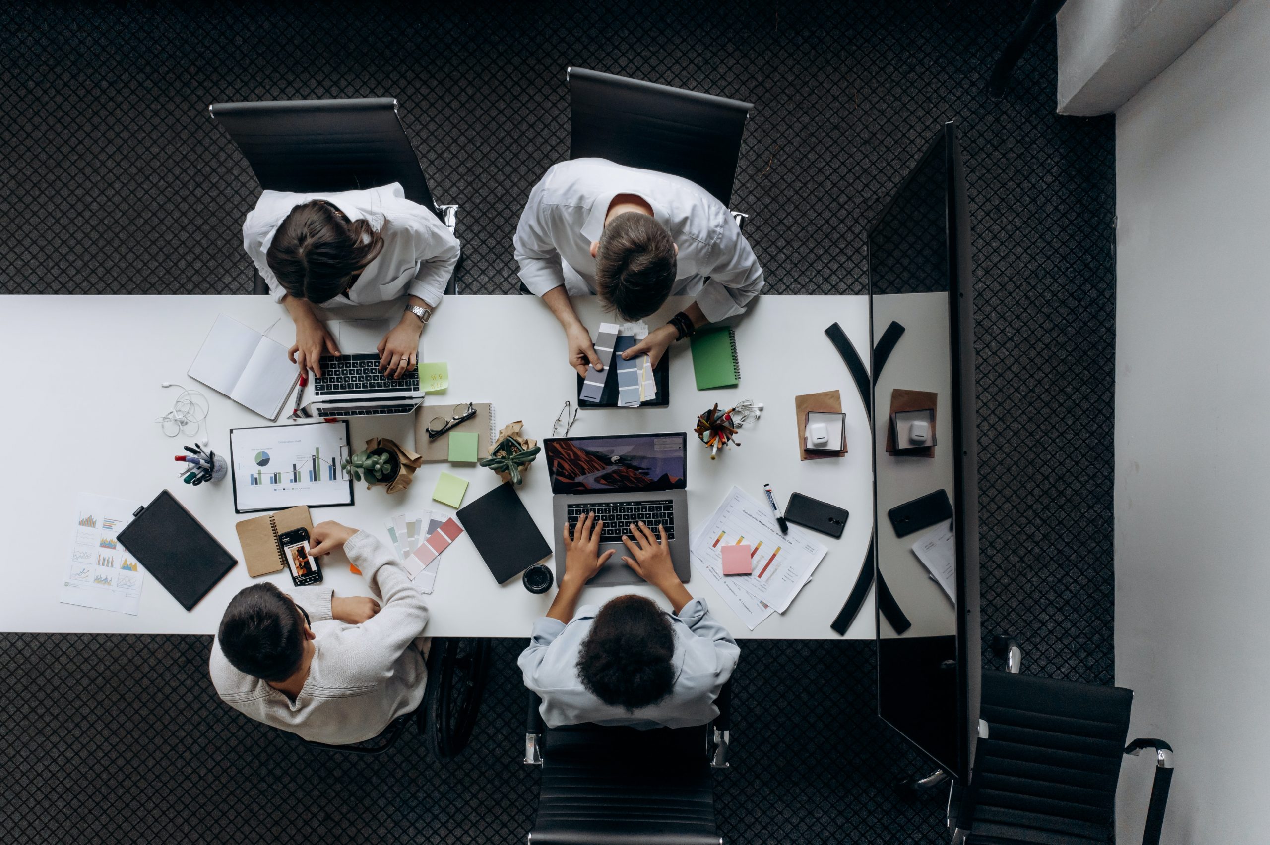 Workers and Employees in a New Office Space