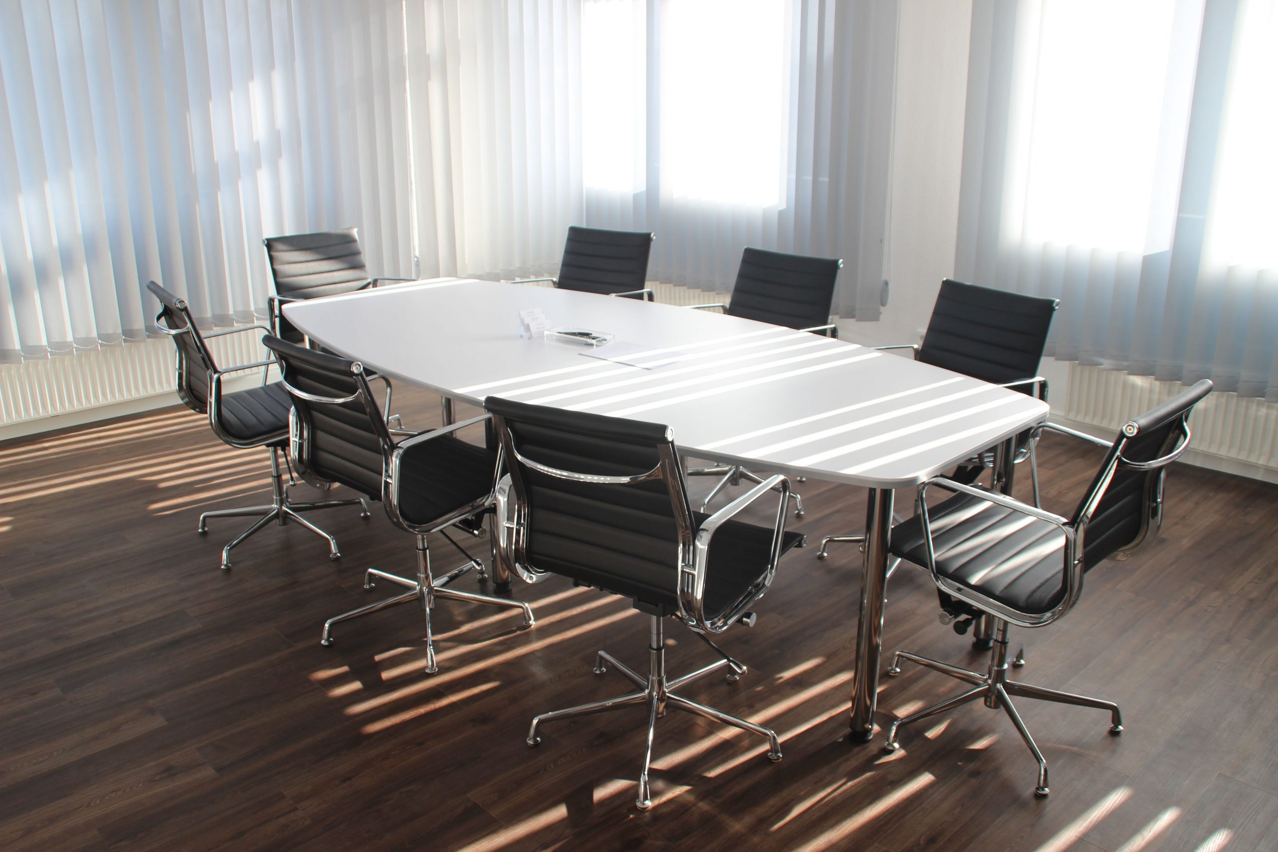 Empty conference room in an insurance agency